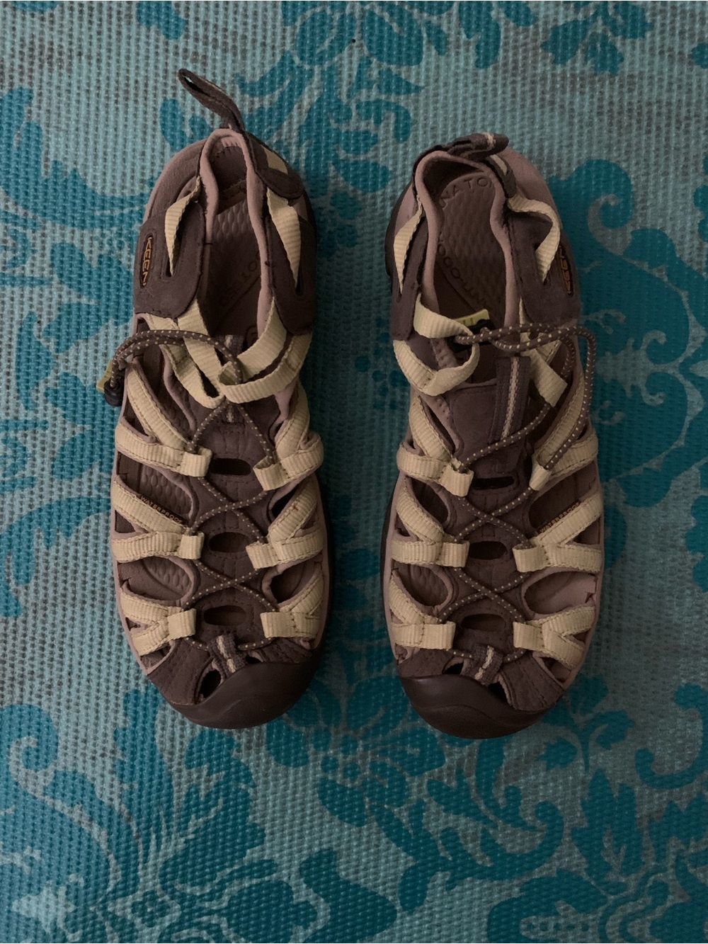 Keen Women's Gray and Green Strappy Hiking Sandal